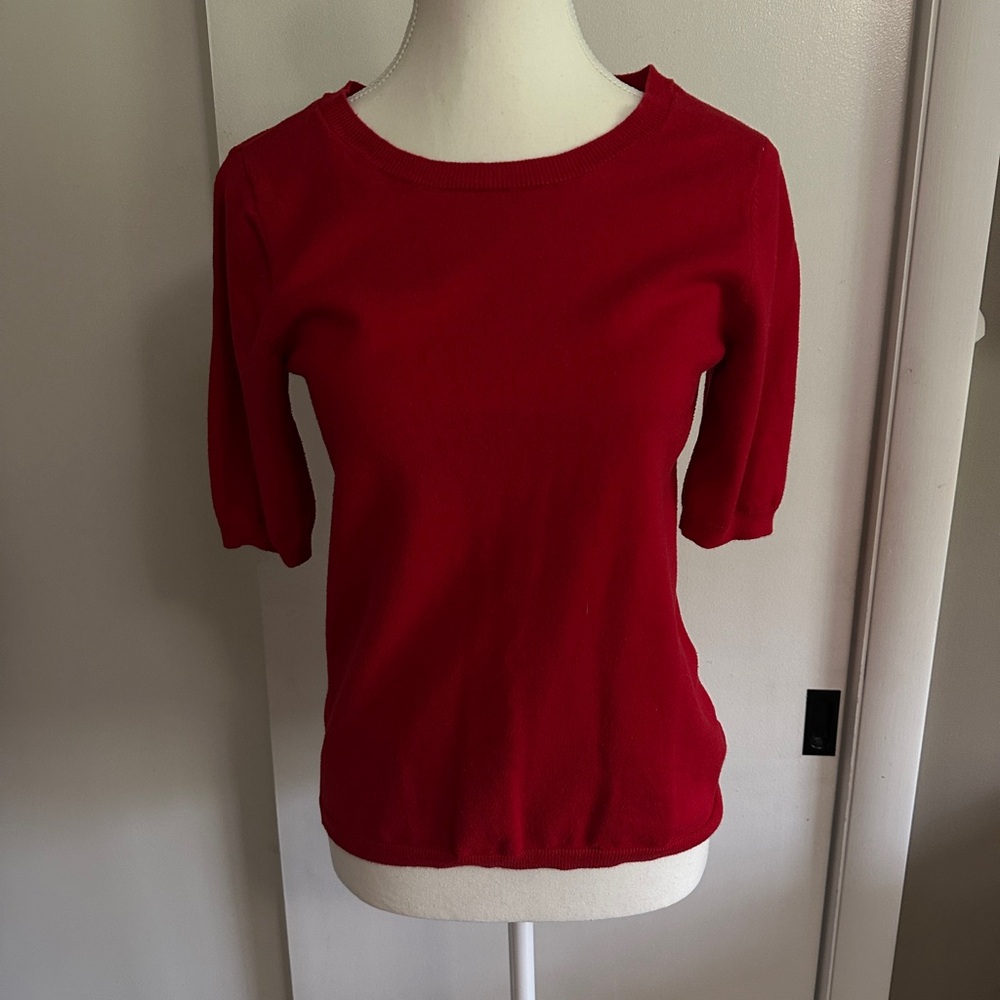 The Limited Bold Red Knit Top